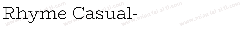 Rhyme Casual字体转换